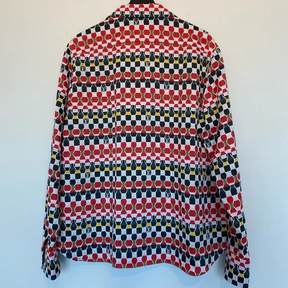 Louis Vuitton Virgil Abloh Shirt Amen Break LV Logo Button Up Mens Size XL Red - Picture 12 of 15